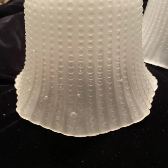 Vintage Frosted, Beaded Light Difussers - Picture 4 of 7